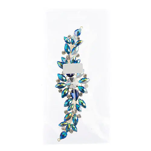 Crystal Motifs Floral 18cm  Aurora Borealis/Gold