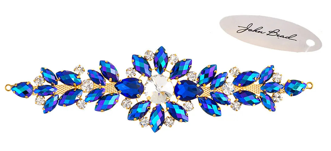 Crystal Motifs Floral 18cm  Aurora Borealis/Gold