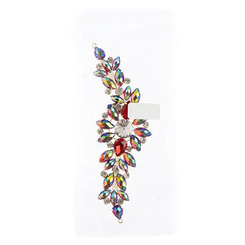 Crystal Motifs Floral 18cm  Aurora Borealis/Gold