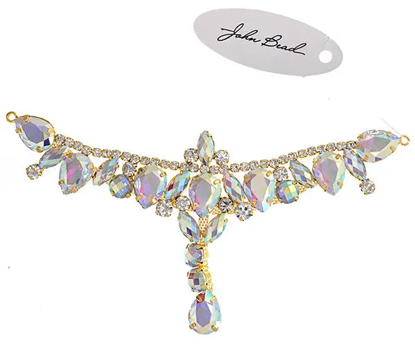 Crystal Motifs T-Shape 17x8.5cm Crystal Aurora Borealis/Gold