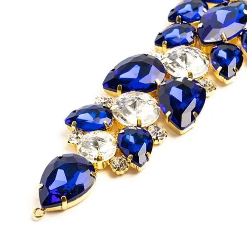 Crystal Motifs Floral 28x7.5cm  Aurora Borealis/Gold