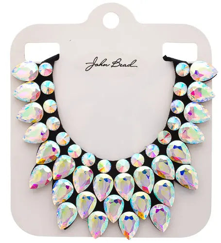 Crystal Motifs Necklace Attitude Crystal Aurora Borealis