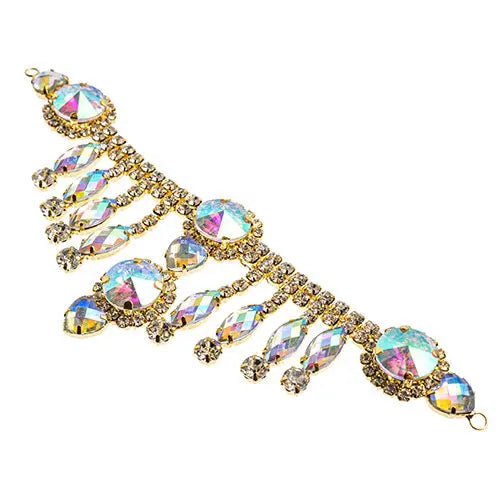 Crystal Motif Rivoli 157x57mm Dangle  Aurora Borealis - Cosplay Supplies Inc