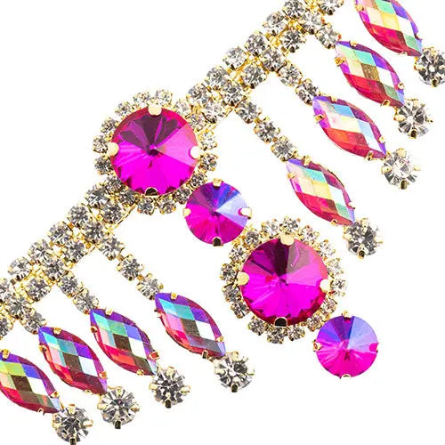 Crystal Motif Rivoli 157x57mm Dangle  Aurora Borealis