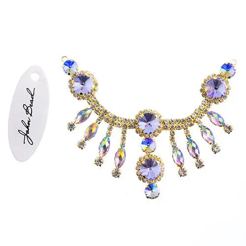 Crystal Motif Rivoli 157x57mm Dangle  Aurora Borealis