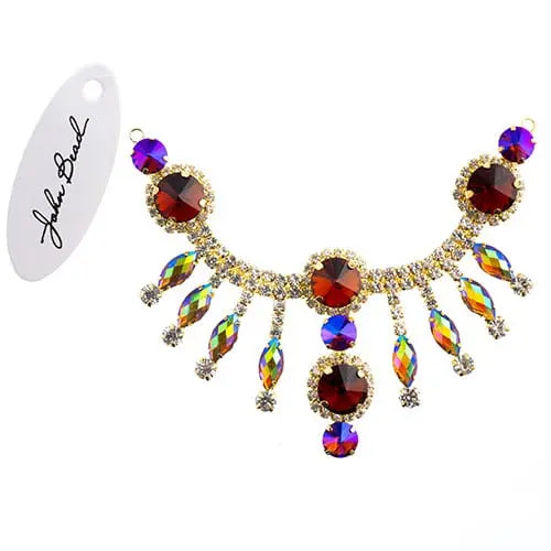 Crystal Motif Rivoli 157x57mm Dangle  Aurora Borealis