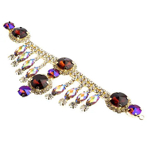 Crystal Motif Rivoli 157x57mm Dangle  Aurora Borealis - Cosplay Supplies Inc