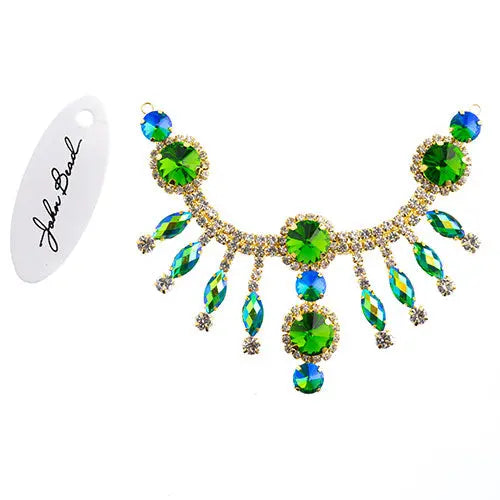 Crystal Motif Rivoli 157x57mm Dangle  Aurora Borealis