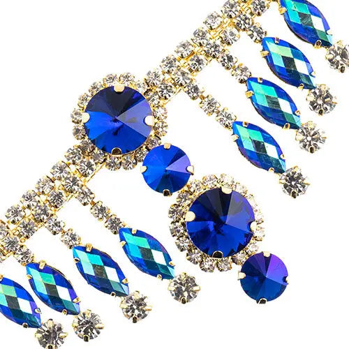 Crystal Motif Rivoli 157x57mm Dangle  Aurora Borealis