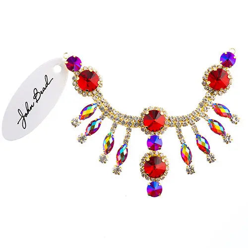 Crystal Motif Rivoli 157x57mm Dangle  Aurora Borealis