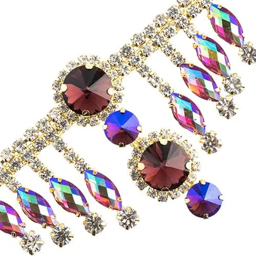 Crystal Motif Rivoli 157x57mm Dangle  Aurora Borealis