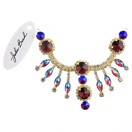 Crystal Motif Rivoli 157x57mm Dangle  Aurora Borealis