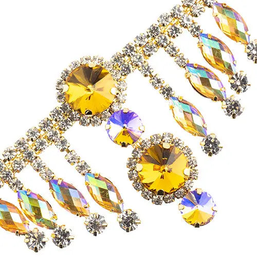 Crystal Motif Rivoli 157x57mm Dangle  Aurora Borealis