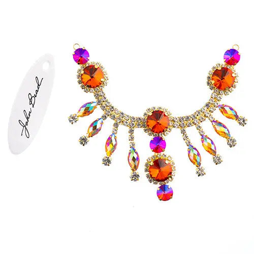 Crystal Motif Rivoli 157x57mm Dangle  Aurora Borealis