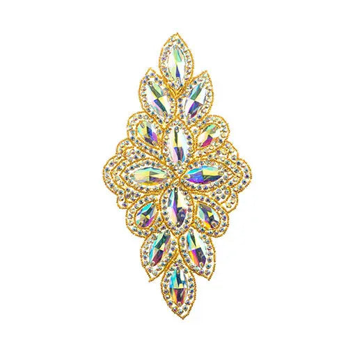 Crystal Motif Diamond Flower 115x230mm 