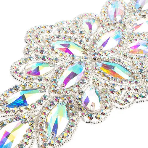 Crystal Motif Diamond Flower 115x230mm 