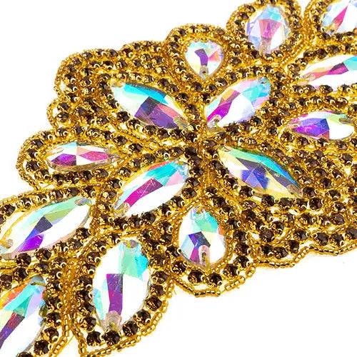 Crystal Motif Diamond Flower 115x230mm 