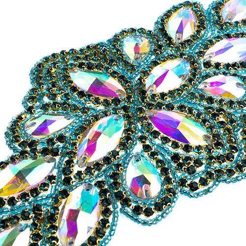 Crystal Motif Diamond Flower 115x230mm 