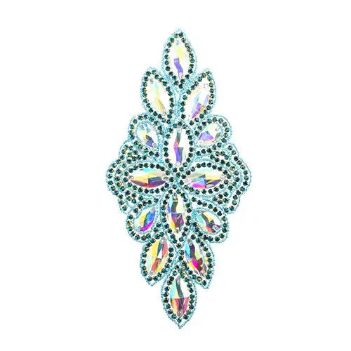 Crystal Motif Diamond Flower 115x230mm 