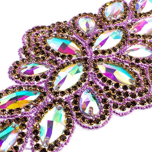 Crystal Motif Diamond Flower 115x230mm 