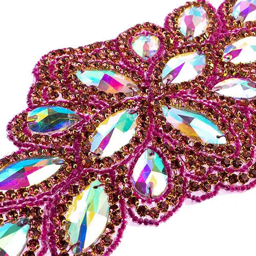 Crystal Motif Diamond Flower 115x230mm 