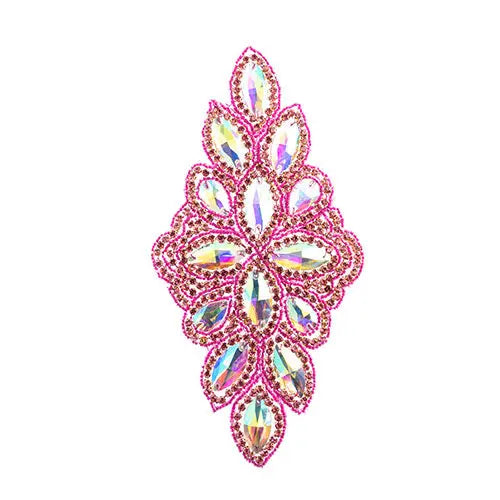 Crystal Motif Diamond Flower 115x230mm 