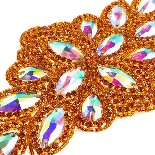 Crystal Motif Diamond Flower 115x230mm 