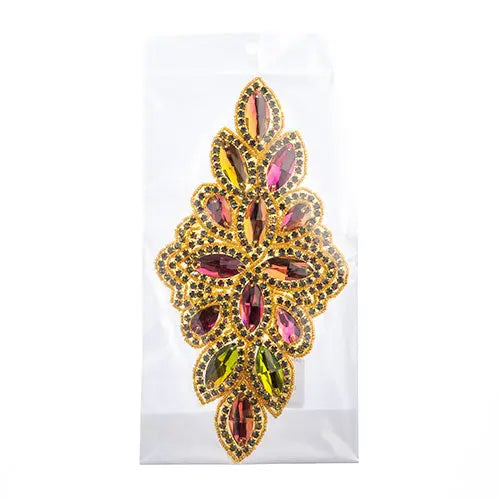 Crystal Motif Diamond Flower 115x230mm 