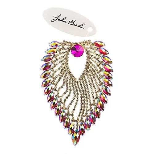 Crystal Motif Flare 11.2x8.5cm Aurora Borealis Gold Casing