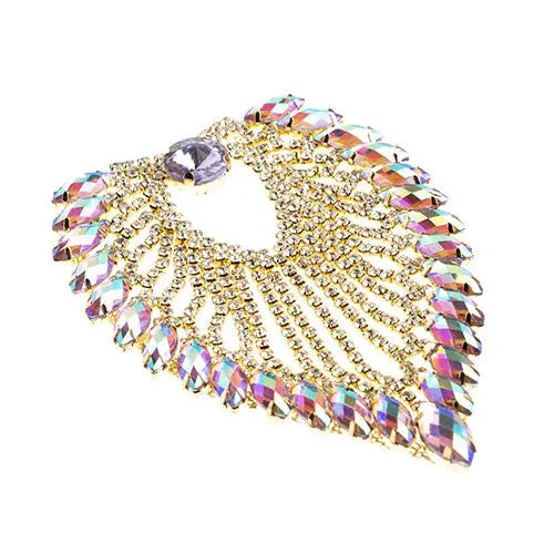 Crystal Motif Flare 11.2x8.5cm Aurora Borealis Gold Casing - Cosplay Supplies Inc