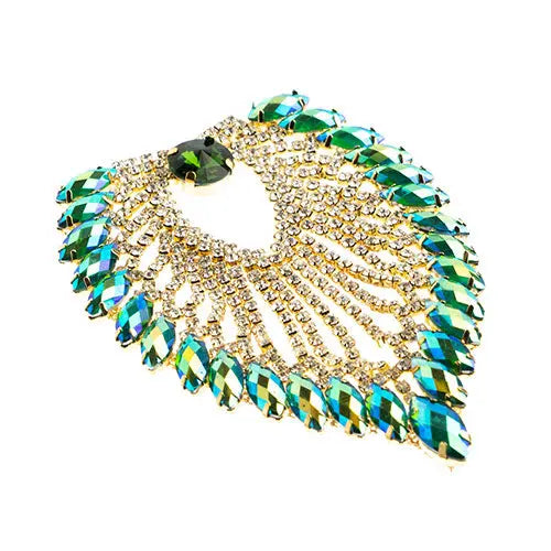 Crystal Motif Flare 11.2x8.5cm Aurora Borealis Gold Casing - Cosplay Supplies Inc