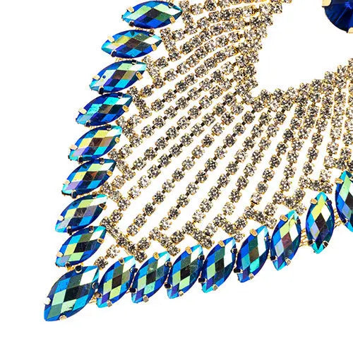 Crystal Motif Flare 11.2x8.5cm Aurora Borealis Gold Casing