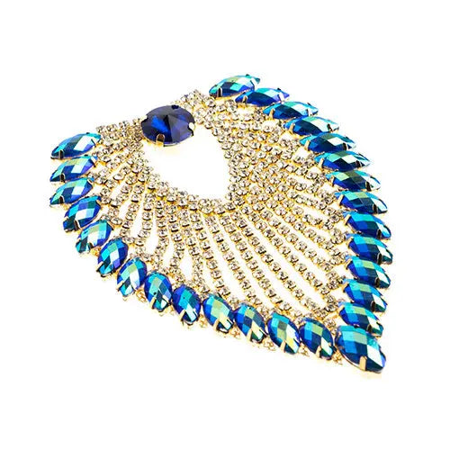 Crystal Motif Flare 11.2x8.5cm Aurora Borealis Gold Casing - Cosplay Supplies Inc