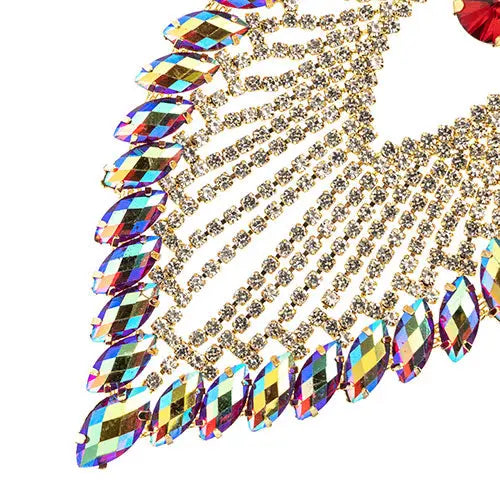 Crystal Motif Flare 11.2x8.5cm Aurora Borealis Gold Casing