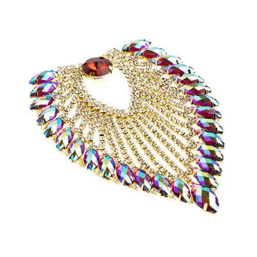 Crystal Motif Flare 11.2x8.5cm Aurora Borealis Gold Casing - Cosplay Supplies Inc