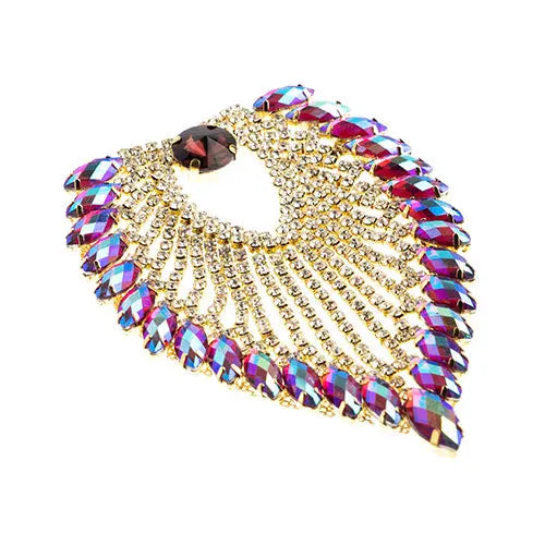 Crystal Motif Flare 11.2x8.5cm Aurora Borealis Gold Casing - Cosplay Supplies Inc