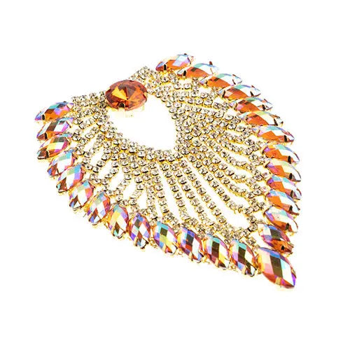 Crystal Motif Flare 11.2x8.5cm Aurora Borealis Gold Casing - Cosplay Supplies Inc