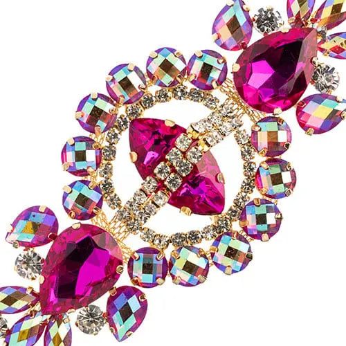 Crystal Motif Cosmos 13.5x5.7cm Aurora Borealis Gold Casing