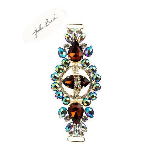 Crystal Motif Cosmos 13.5x5.7cm Aurora Borealis Gold Casing