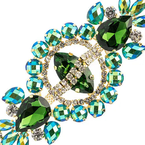 Crystal Motif Cosmos 13.5x5.7cm Aurora Borealis Gold Casing