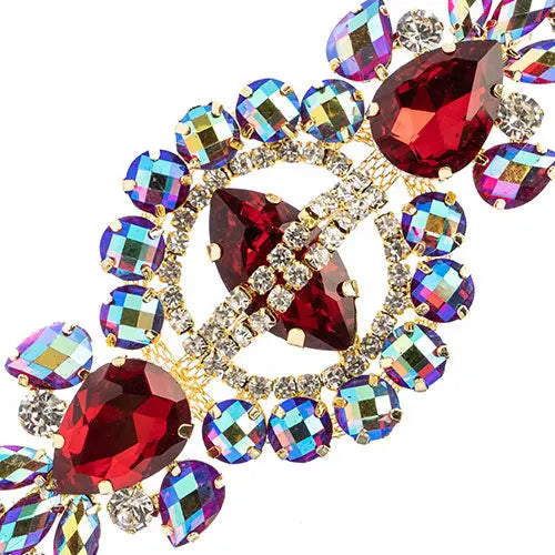 Crystal Motif Cosmos 13.5x5.7cm Aurora Borealis Gold Casing