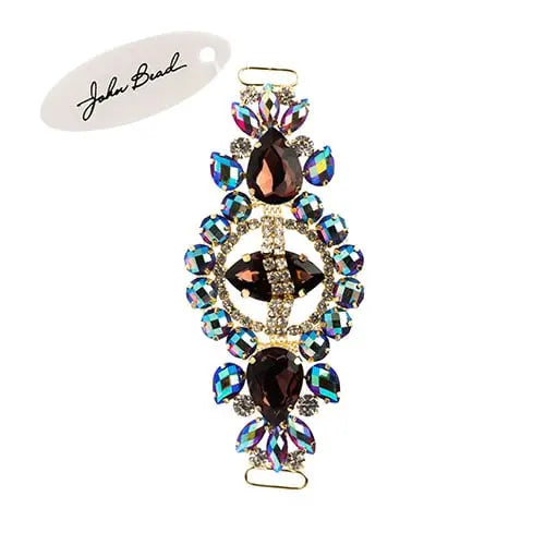 Crystal Motif Cosmos 13.5x5.7cm Aurora Borealis Gold Casing