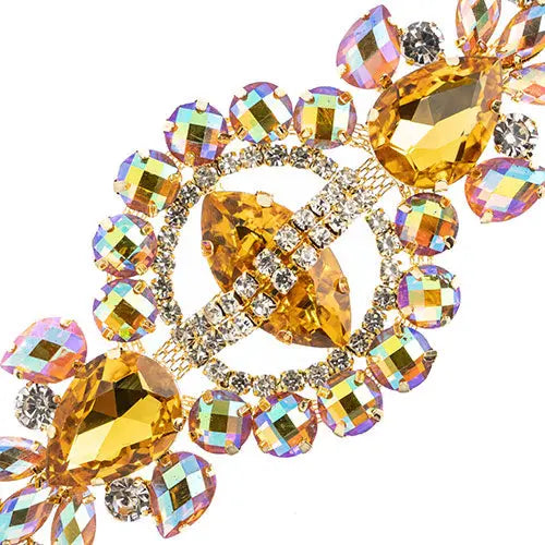 Crystal Motif Cosmos 13.5x5.7cm Aurora Borealis Gold Casing