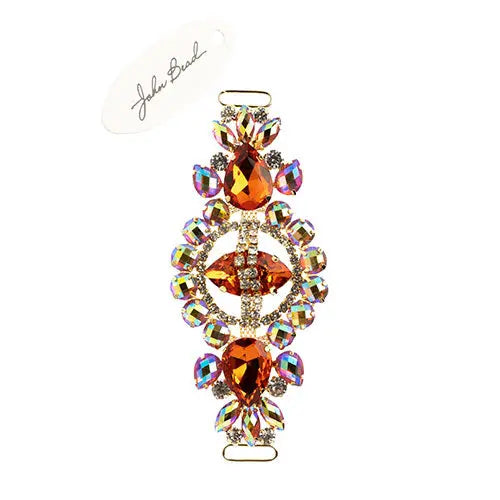 Crystal Motif Cosmos 13.5x5.7cm Aurora Borealis Gold Casing