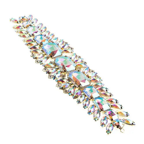 Crystal Motif Thorns 20.5x5cm Aurora Borealis Gold Casing - Cosplay Supplies Inc