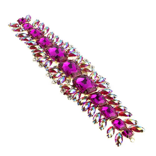 Crystal Motif Thorns 20.5x5cm Aurora Borealis Gold Casing - Cosplay Supplies Inc