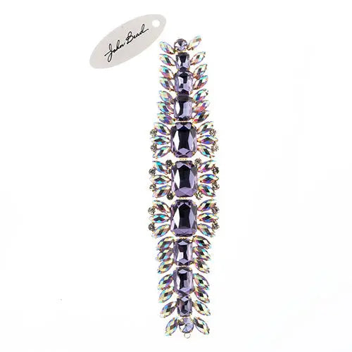 Crystal Motif Thorns 20.5x5cm Aurora Borealis Gold Casing