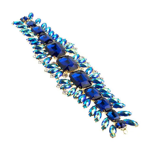 Crystal Motif Thorns 20.5x5cm Aurora Borealis Gold Casing - Cosplay Supplies Inc