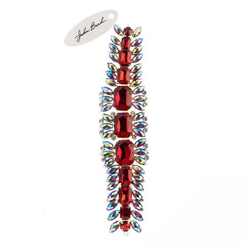 Crystal Motif Thorns 20.5x5cm Aurora Borealis Gold Casing