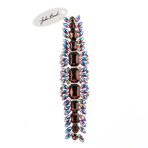 Crystal Motif Thorns 20.5x5cm Aurora Borealis Gold Casing